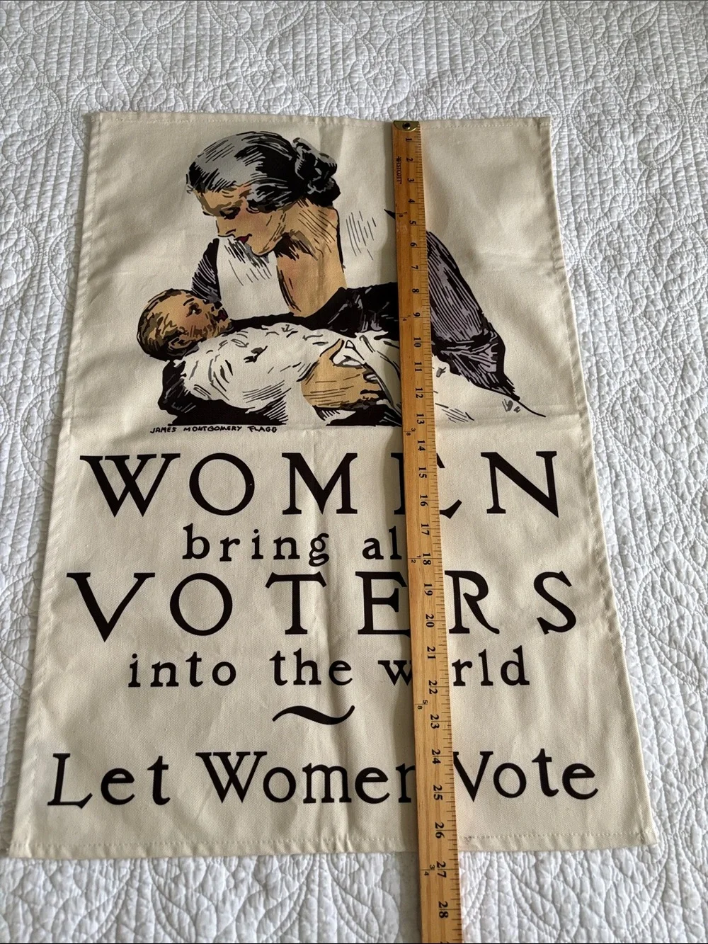 UK Radical Printed Cotton Tea Towel Vintage Illustration Graphic Cream and Black